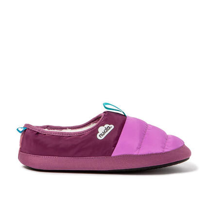 Chaussons Nuvola lilas rembourrés avec semelle en gomme
