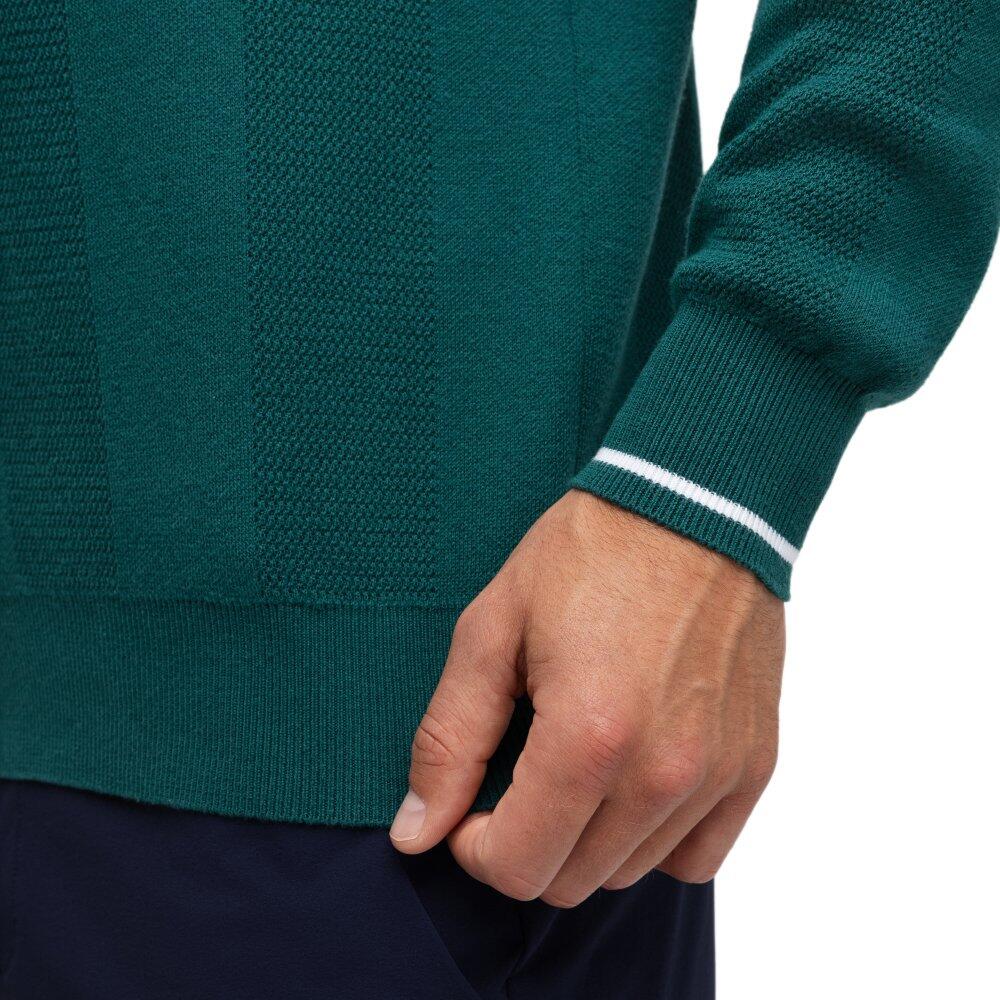 Pull de golf maille col en V homme Hagen Teal Vert 4/7