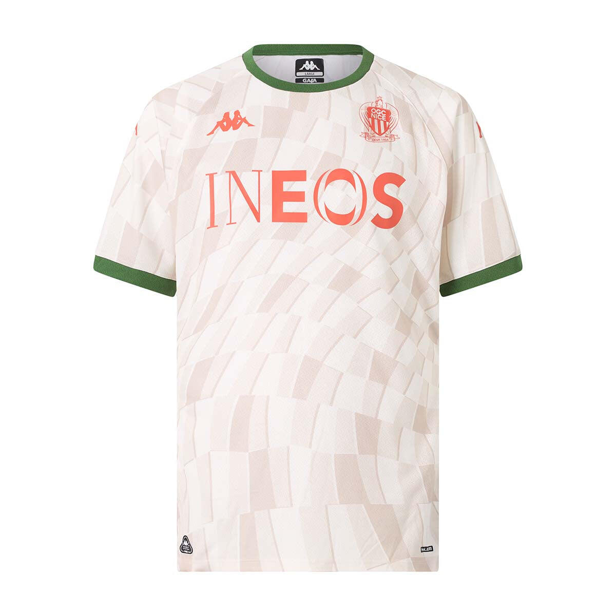 Kappa - Maillot Mokibapre Away Pro Homme Ogc Nice 25/26 - Maillot Manches Courtes - Blanc - Decathlon