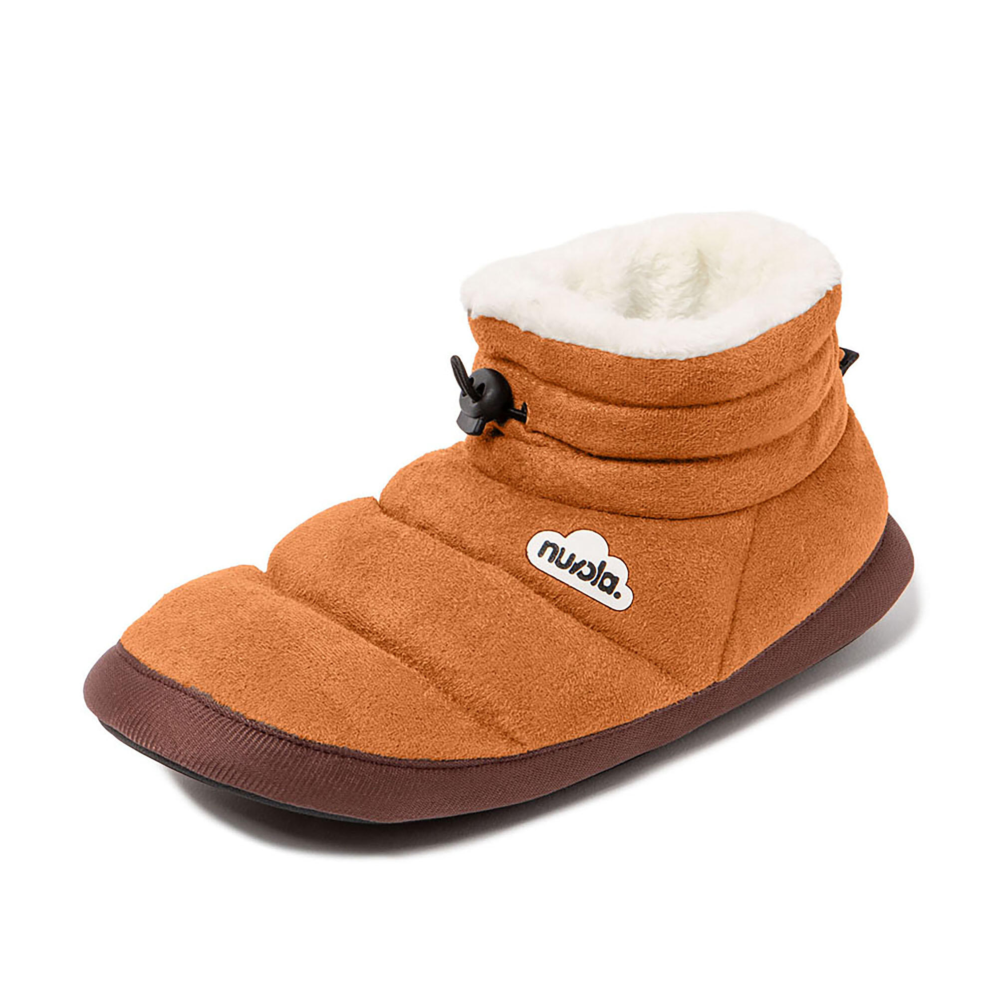 Pantoffels Nuvola bruin gewatteerd met rubberen zool 7/7