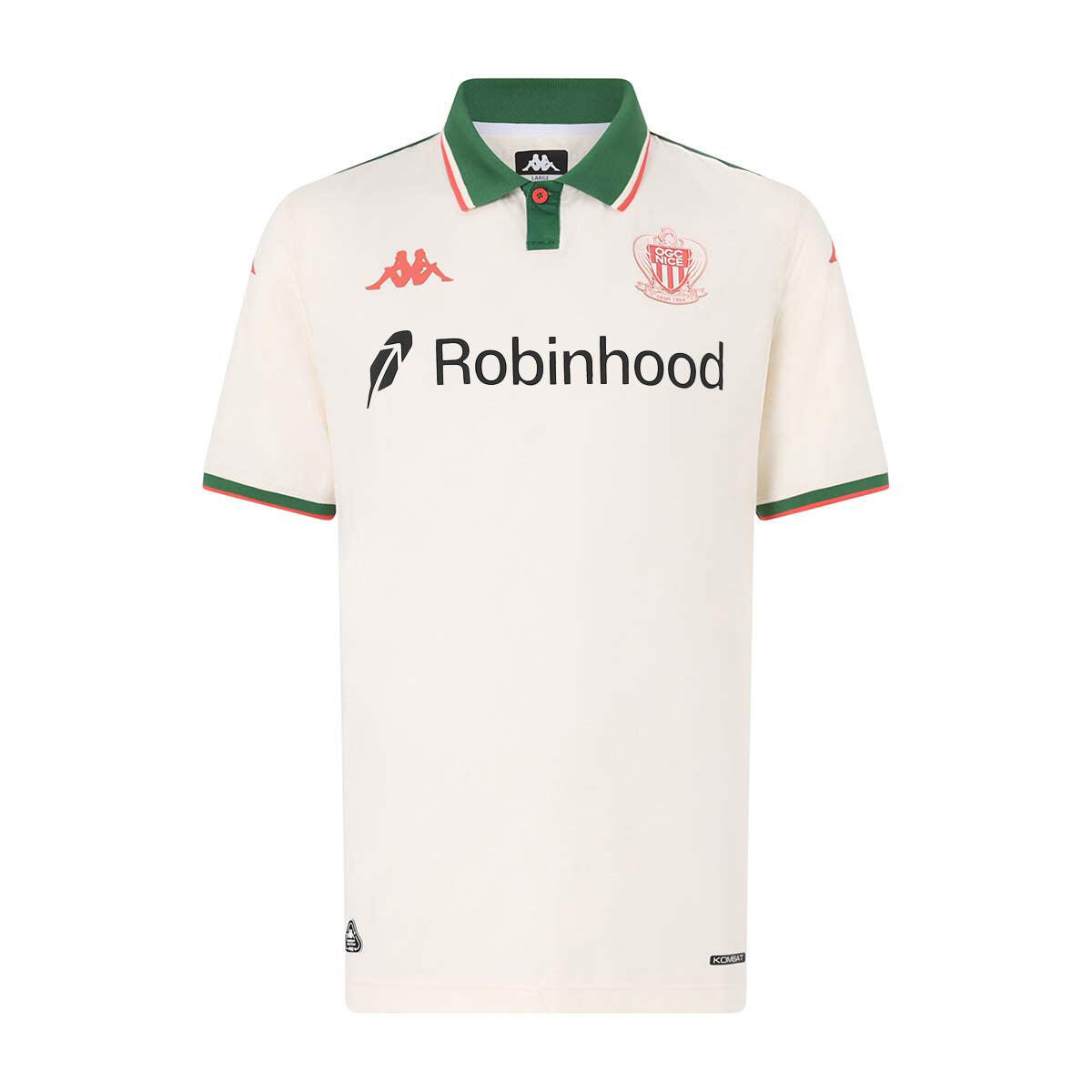 Kappa - Maillot Kombat Pro Away Homme Ogc Nice 25/26 - Maillot Manches Courtes - Blanc - Decathlon
