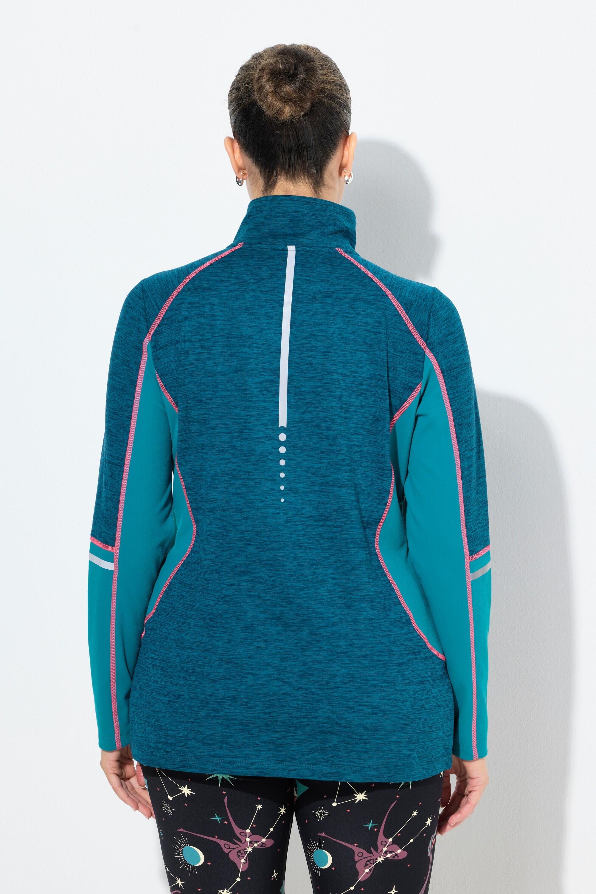 Damen Funktionsshirt Slim Stehkragen Zipper Langarm 2/6