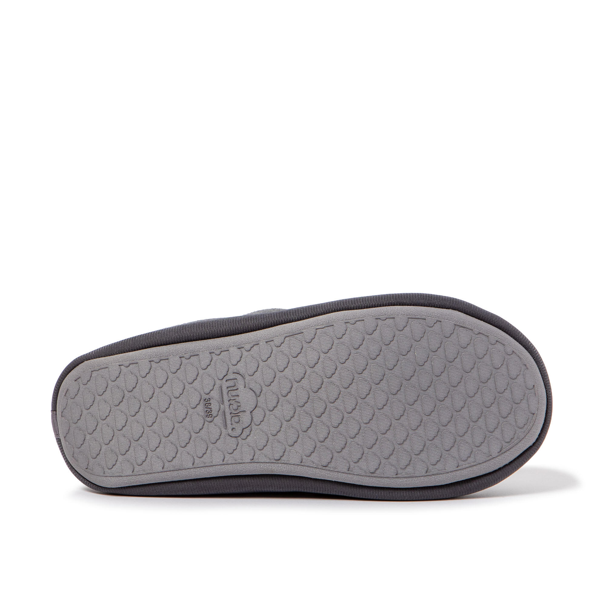 Pantufas Nuvola cinza acolchoados com sola de borracha 6/7