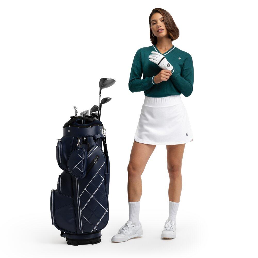 Maglione da golf con scollo a V da donna Gimme Teal Verde 3/7