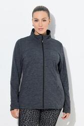 Femme Veste en sweat technique coupe slim à col montant et manches longues