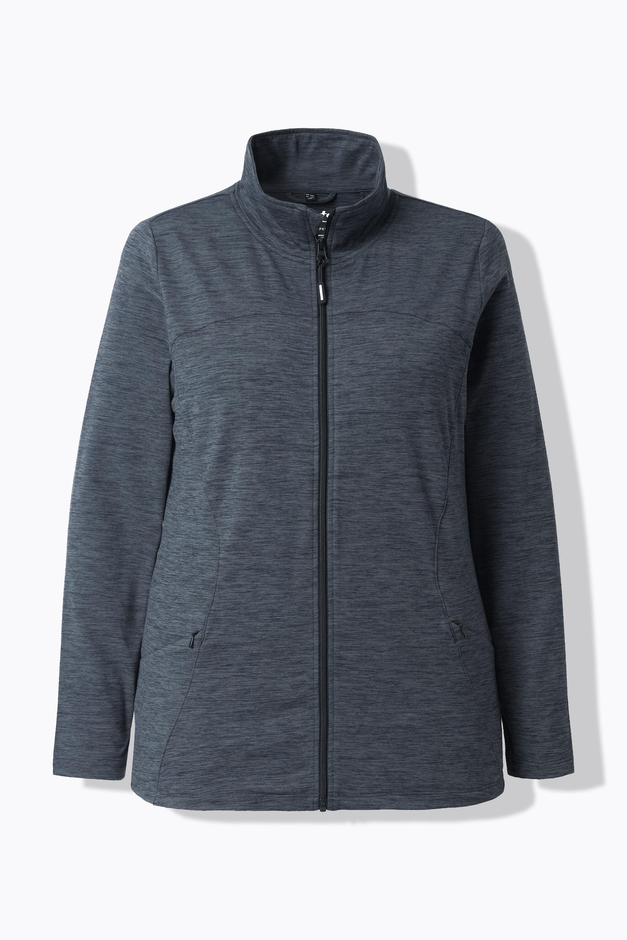 Femme Veste en sweat technique coupe slim à col montant et manches longues 6/6
