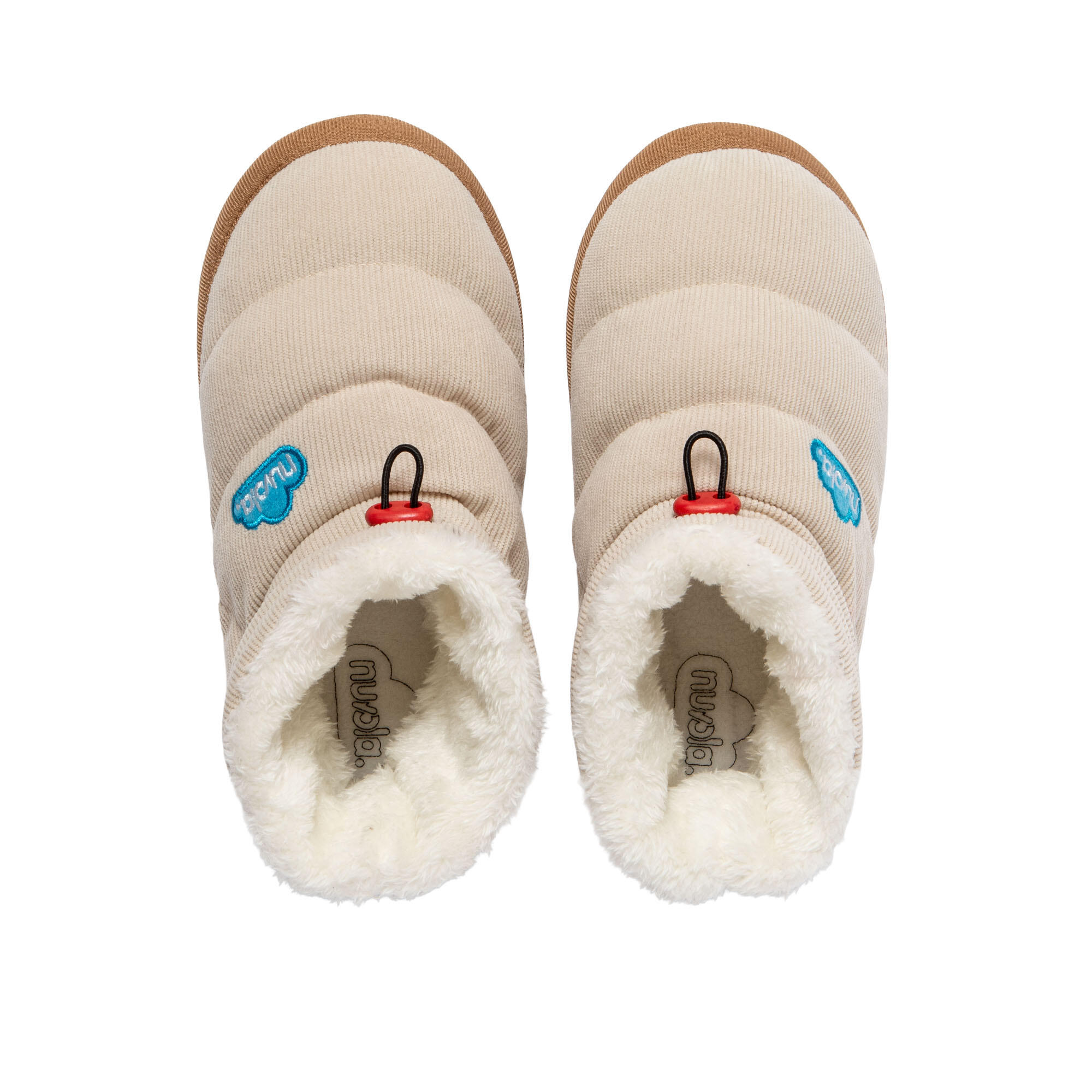 Pantuflas Nuvola crema Acolchadas suela goma 5/7