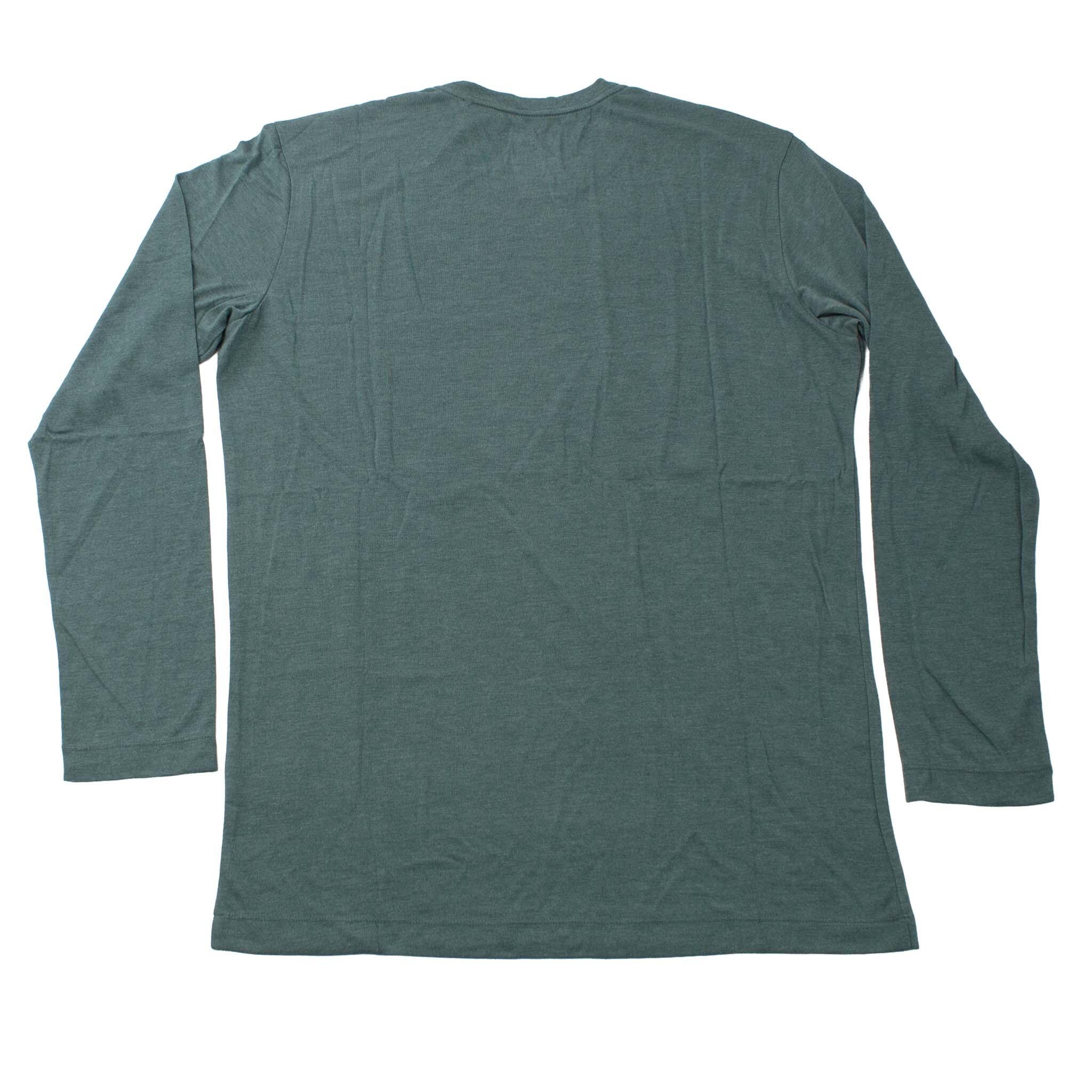 Langarmshirt Print Longsleeve Shirt Herren Sportshirt Berg Wandershirt in Grün 2/2