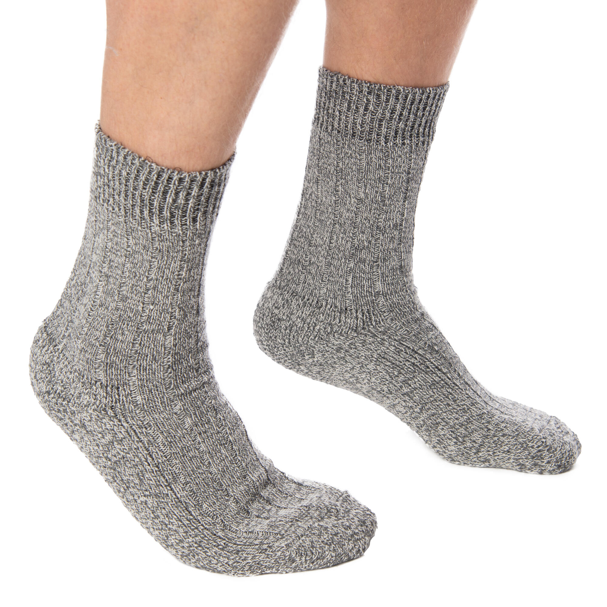 Damen Herren Wandern Norweger Socken dick Wollmischung Frottee-Innensohle 6 Paar 6/7