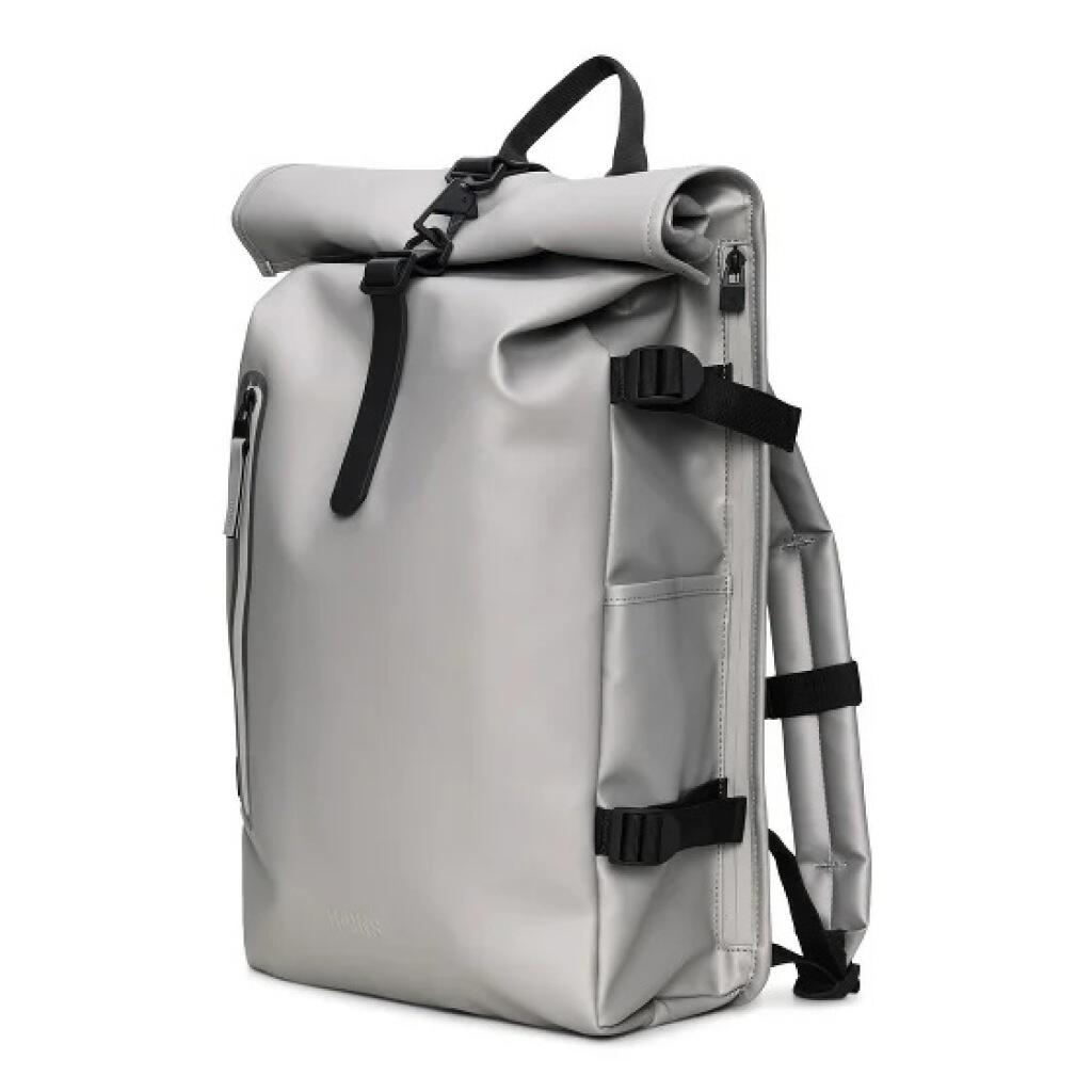 Rains Modello Rolltop Rucksack W3 Colore Beige 2/5