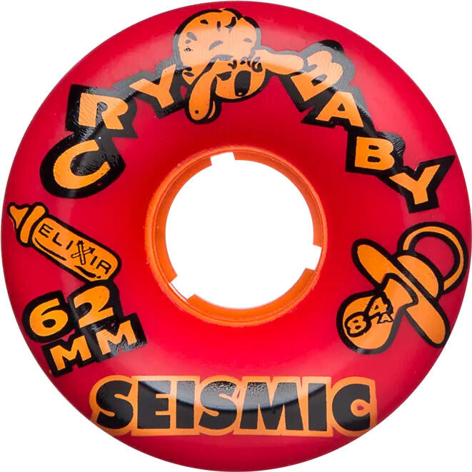 Skateboard Wheels - Crybaby - 62x40 mm 84a - Opaque Red Elixir - Whcry 62 84A El