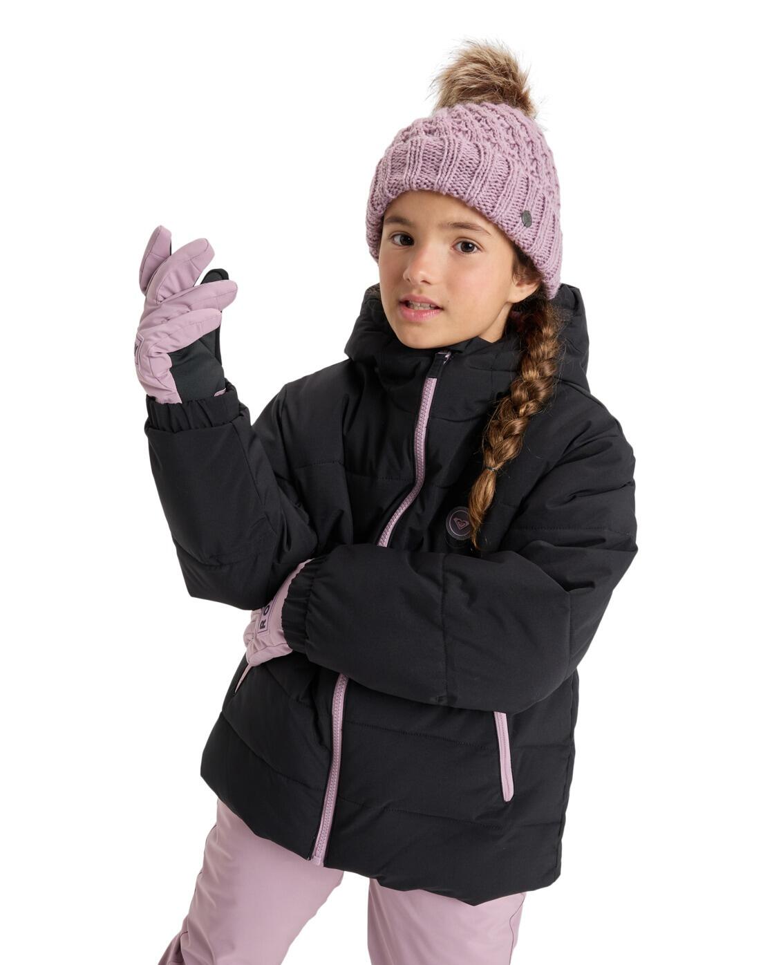 Veste de snow technique SNOWYHILL PUFFY Noir Fille 3/4