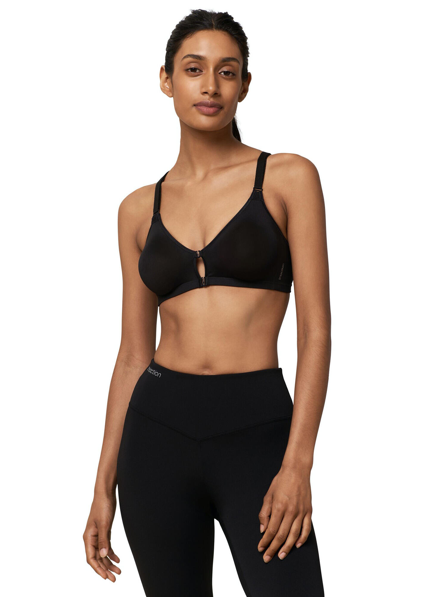 Bügelloser BH bequemer Halt Damen - Triaction Fitness schwarz 5/5