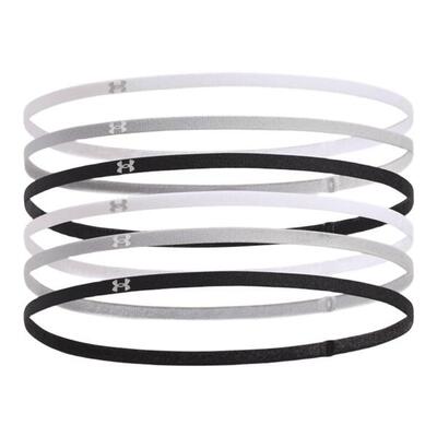 Under armour 1389932 001 – set van 6 mini-hoofdbanden (zwart / modgrijs)
