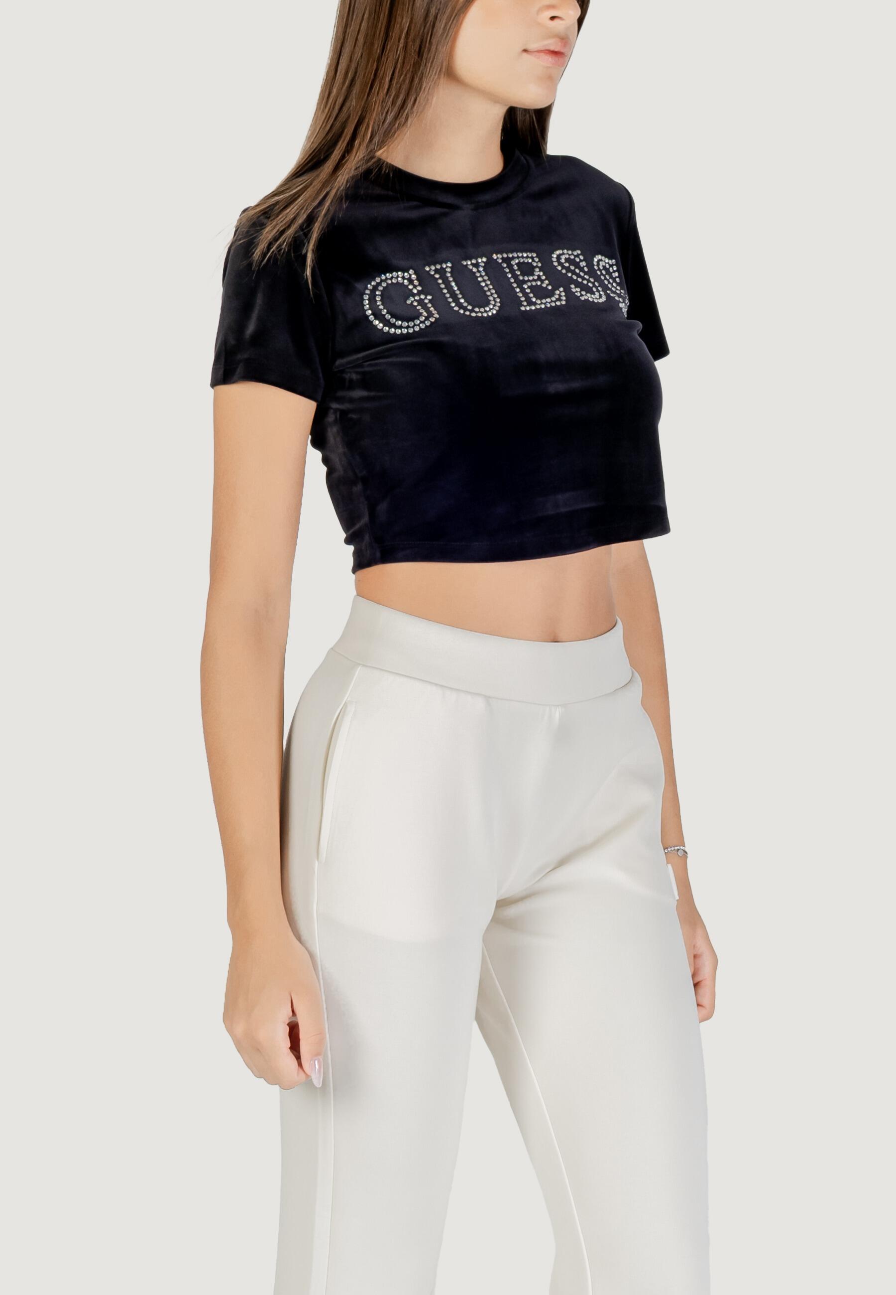 t-shirt crop top COUTURE CROP TEE FEMME NOIR 3/5