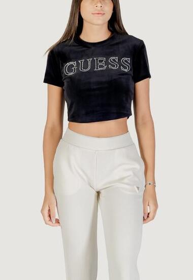 t-shirt crop top COUTURE CROP TEE FEMME NOIR