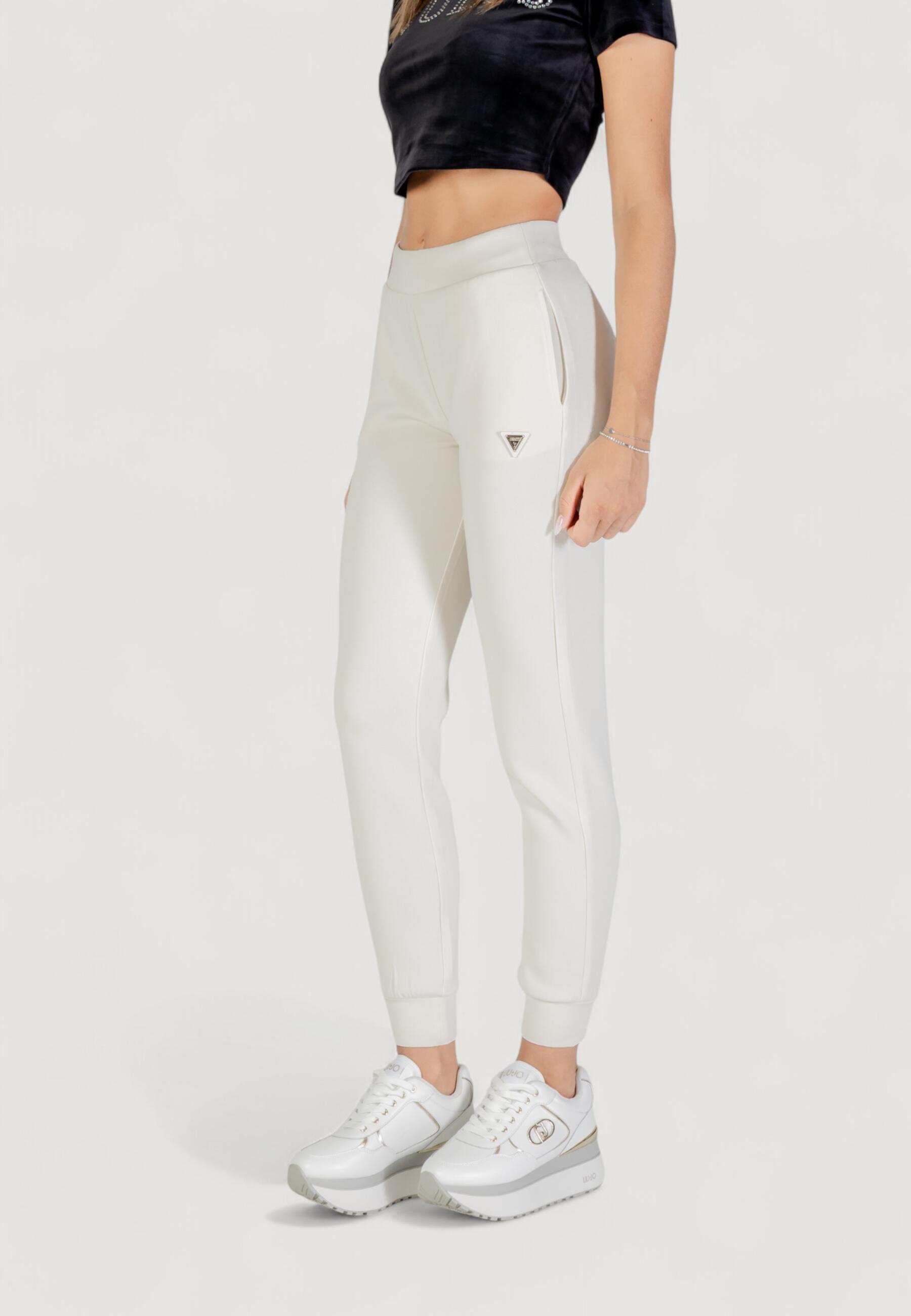 pantalon OLYMPE LONG PANTS FEMME BLANC 3/5