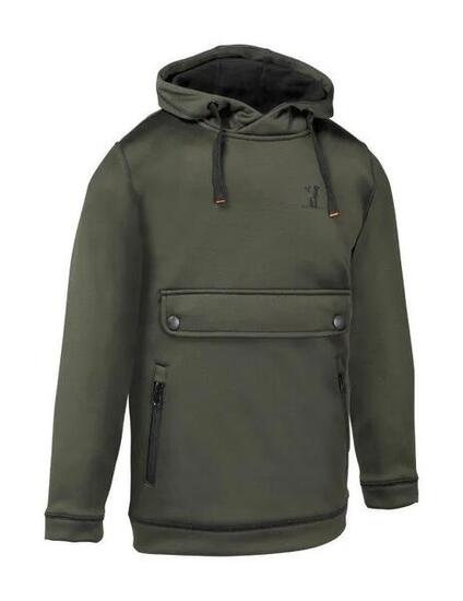 Sweat Zippé De Chasse Enfant Percussion Kaki-10 ans