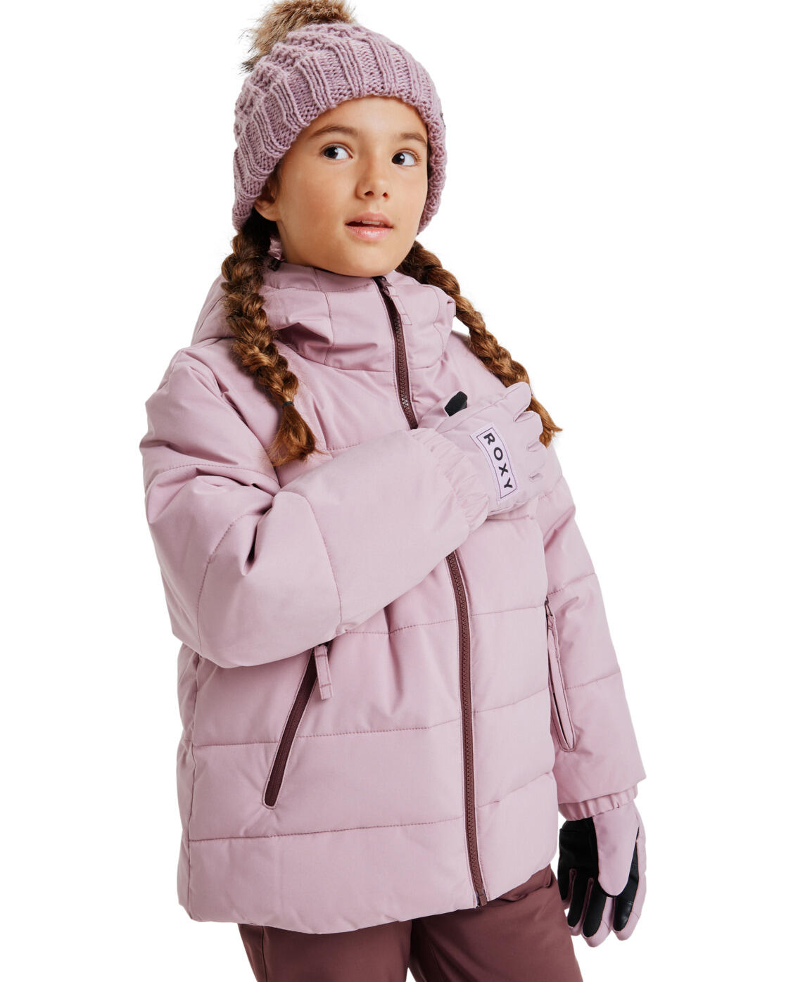 Veste de snow technique SNOWYHILL PUFFY Rose Fille 3/4