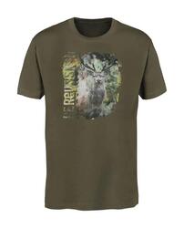 T-shirt Sérigraphie Cerf Percussion-M