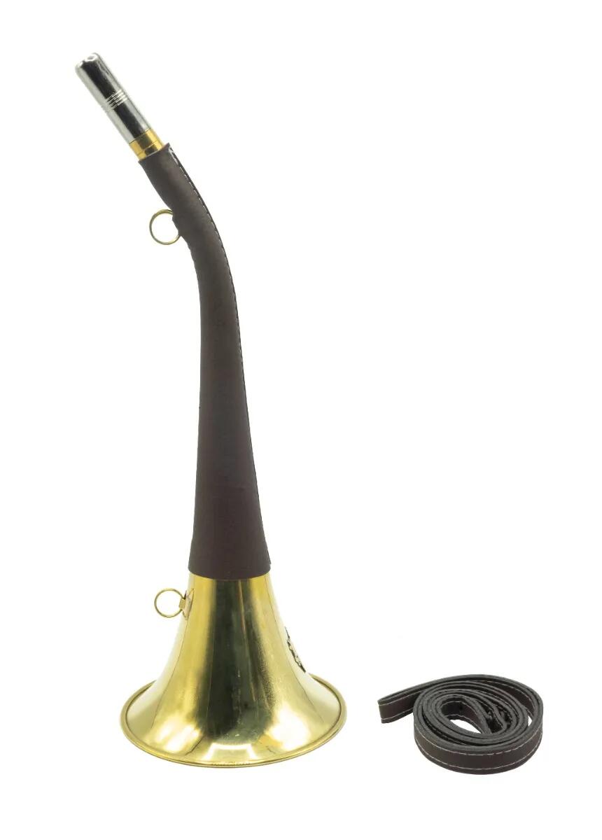 Corne D'appel à Pavillon et Revêtement Cuir Januel 40 cm 3/6