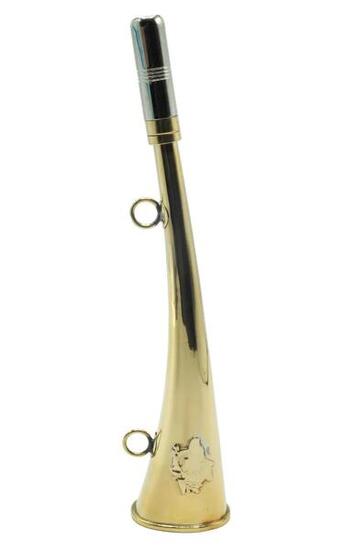 Corne D'appel Laiton Décor Sanglier 25 cm