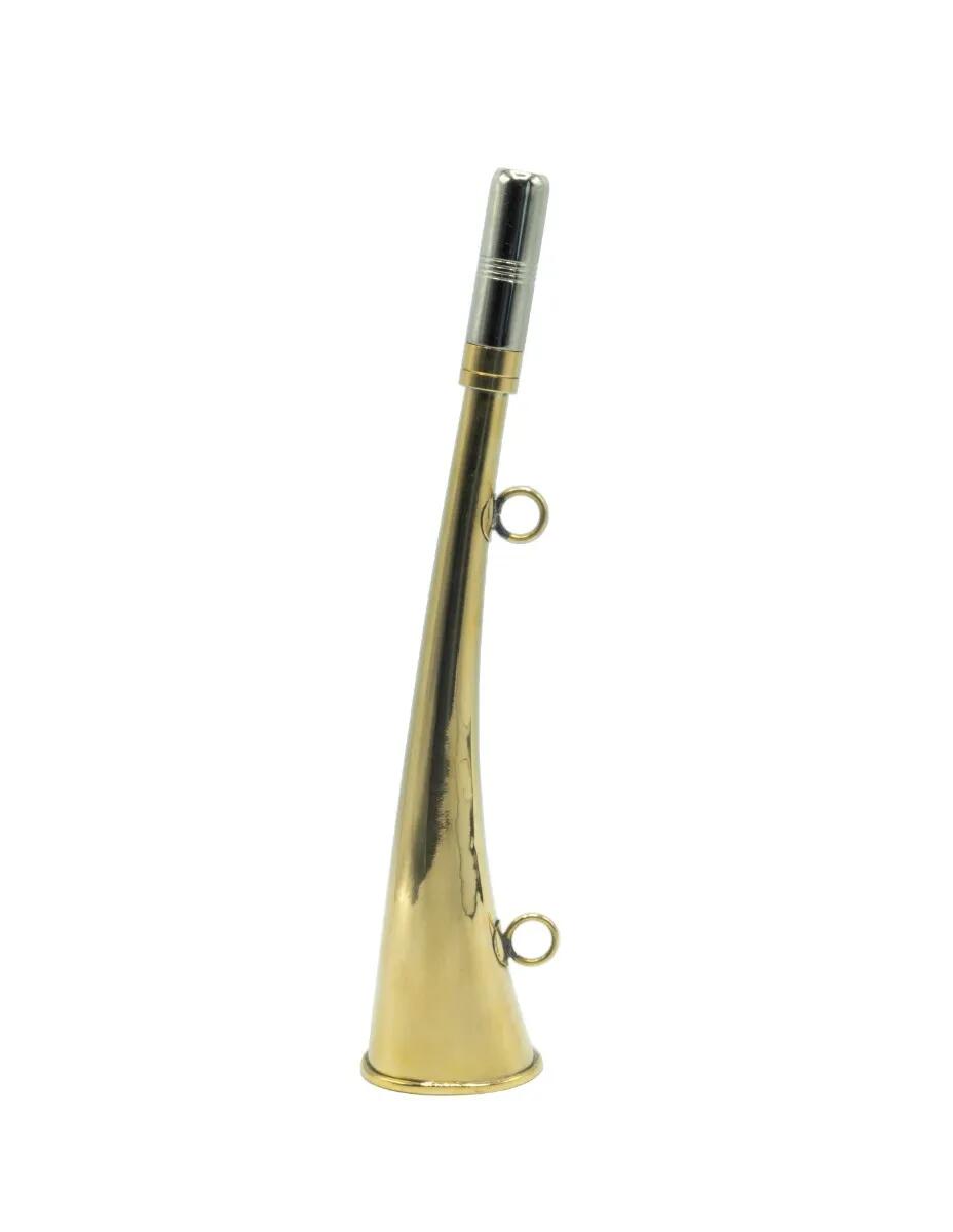 Corne D'appel Laiton Décor Sanglier 25 cm 3/6