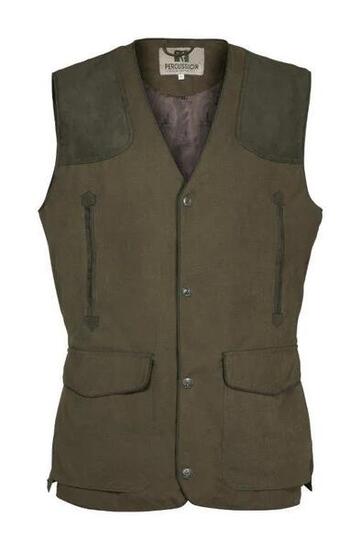 Gilet De Chasse Percussion Rambouillet Kaki-S