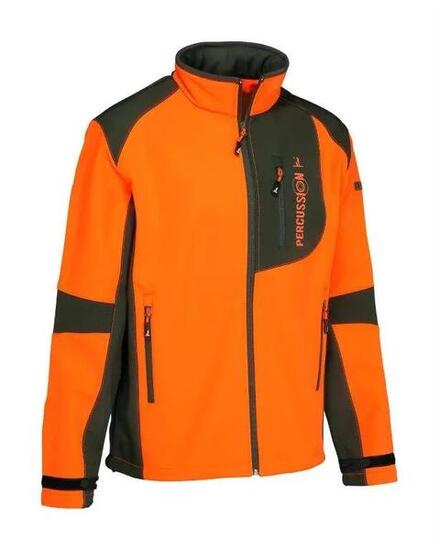 Blouson De Chasse Softshell Percussion Orange