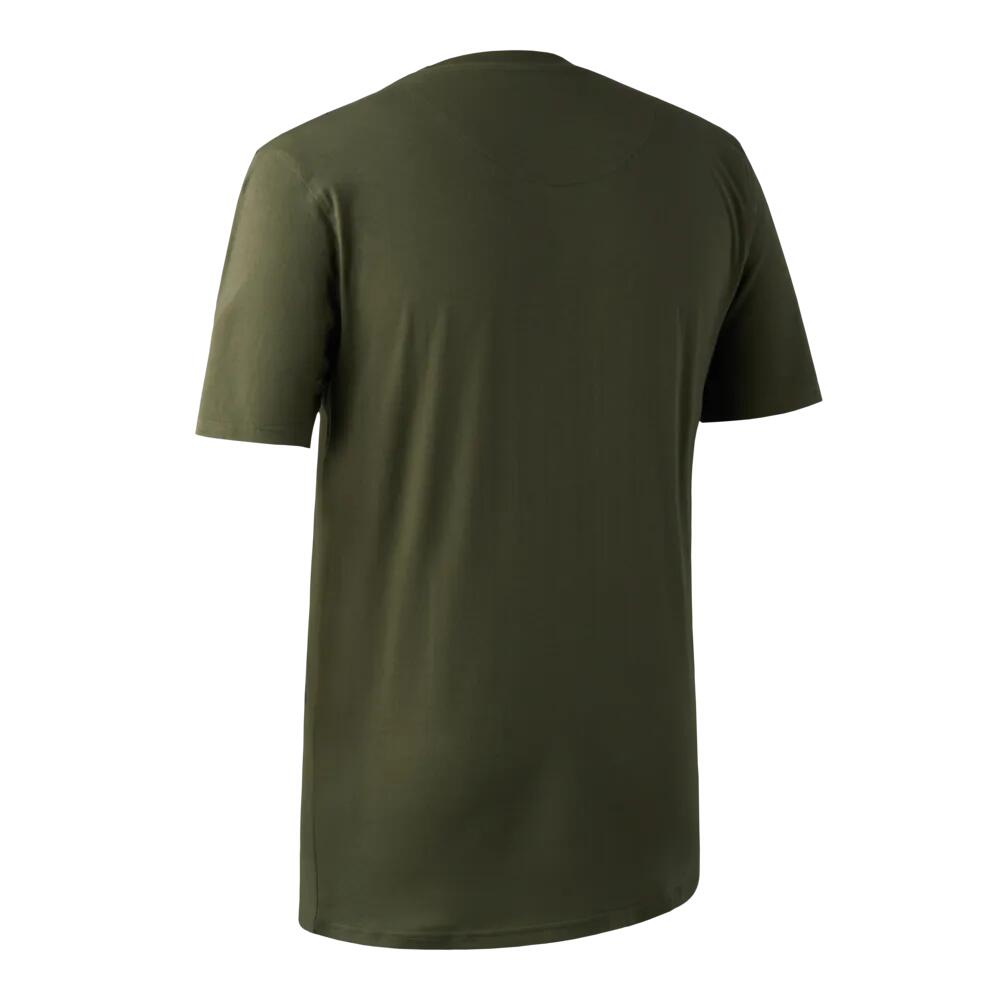 Deerhunter 2er-Pack T-Shirts Herren (Green/Brown Leaf) Größe M 3/6