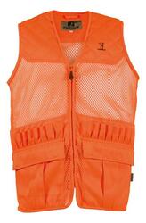 Gilet de Chasse Percussion Savane Filet Orange - L