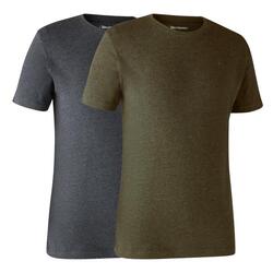 Lot De 2 Tee Shirt Deerhunter Adventure Green Melange - M