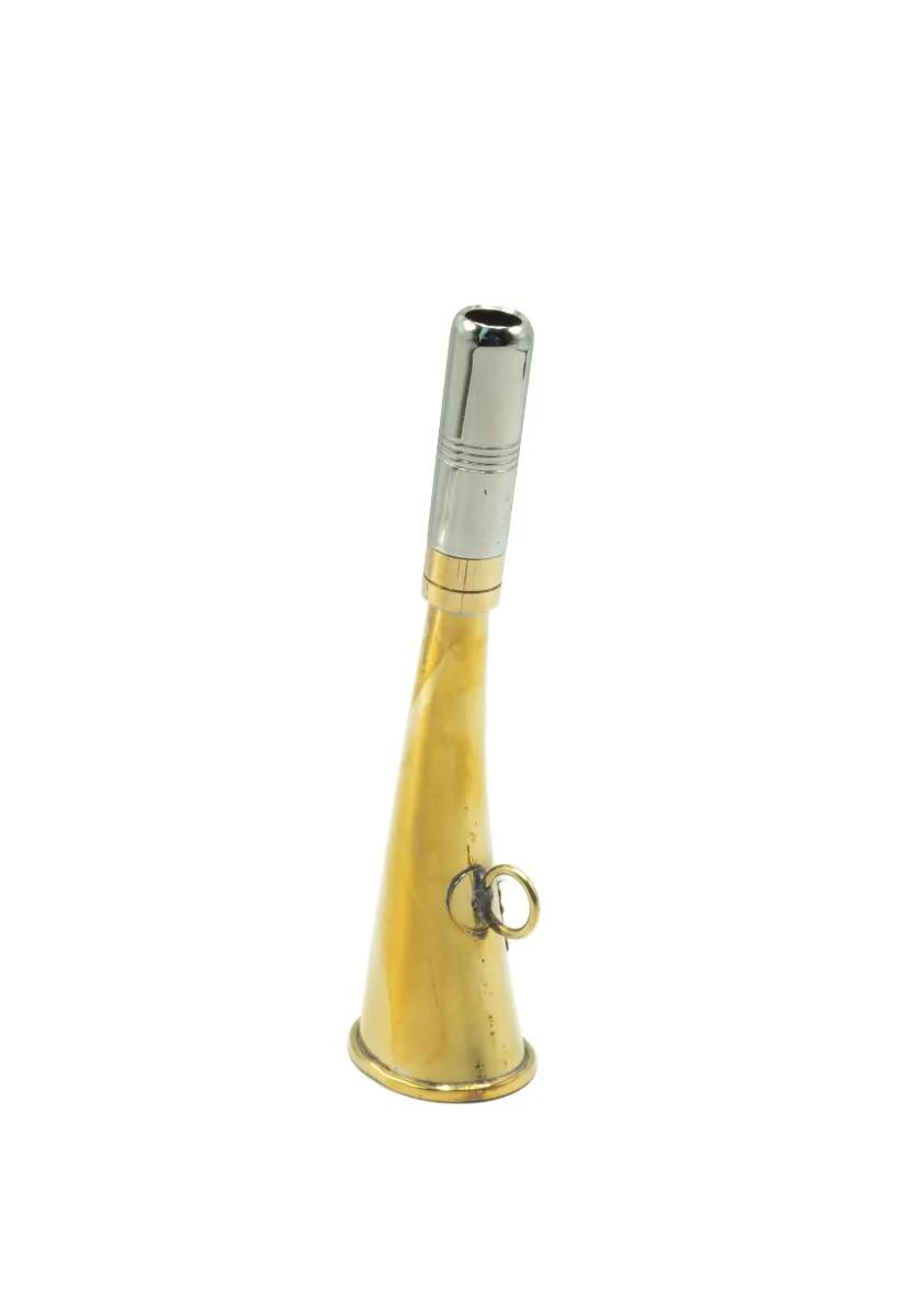 Corne D'appel Laiton Décor Sanglier 16 cm 3/6
