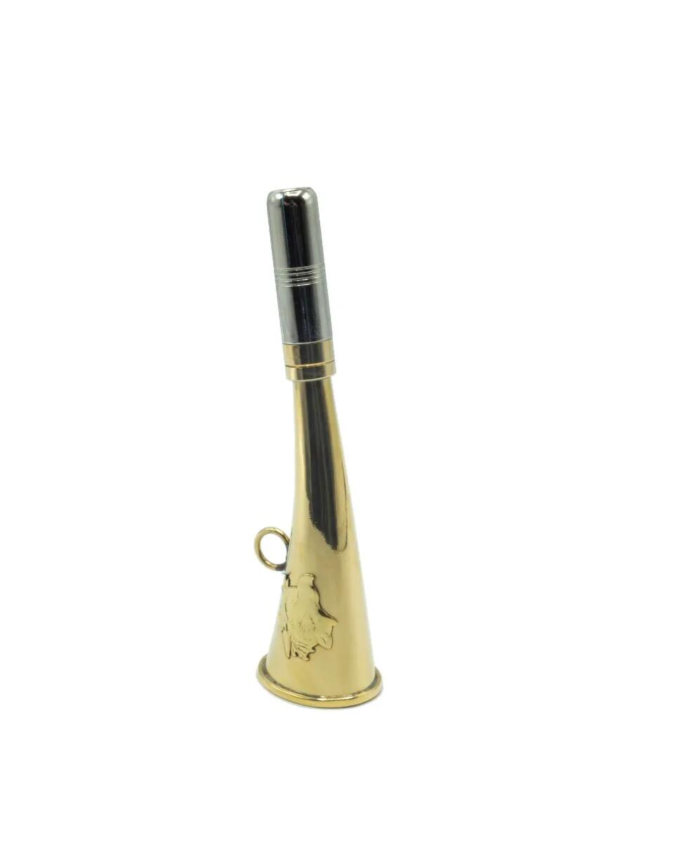 Corne D'appel Laiton Décor Sanglier 16 cm 5/6