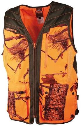 Gilet Classy déperlant polyester nylon camo orange vert S à 4XL
