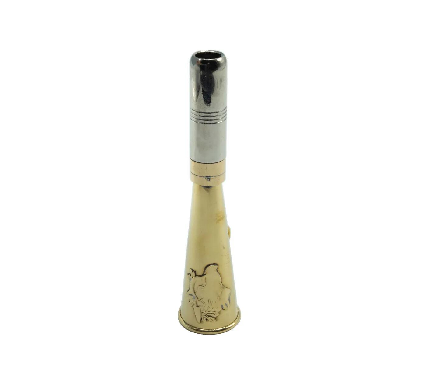 Corne D'appel Laiton Décor Sanglier 12 cm 6/6