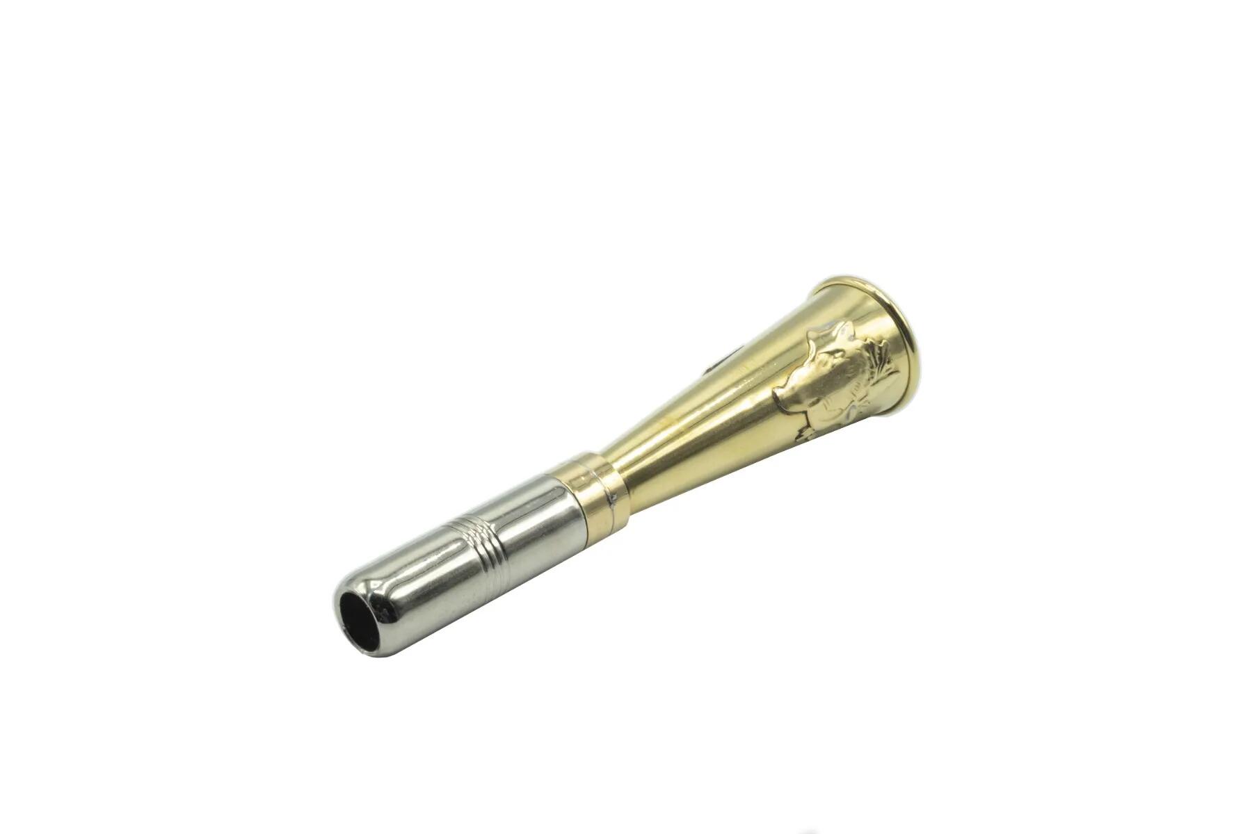 Corne D'appel Laiton Décor Sanglier 12 cm 5/6