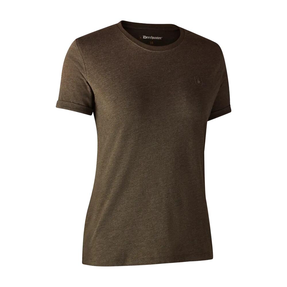 Lot De 2 Tee Shirt Femme Deerhunter Adventure Brown Leaf Melange - 36 2/5