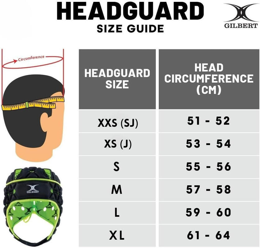 Casque de rugby Gilbert Fusion Noir et vert 5/6