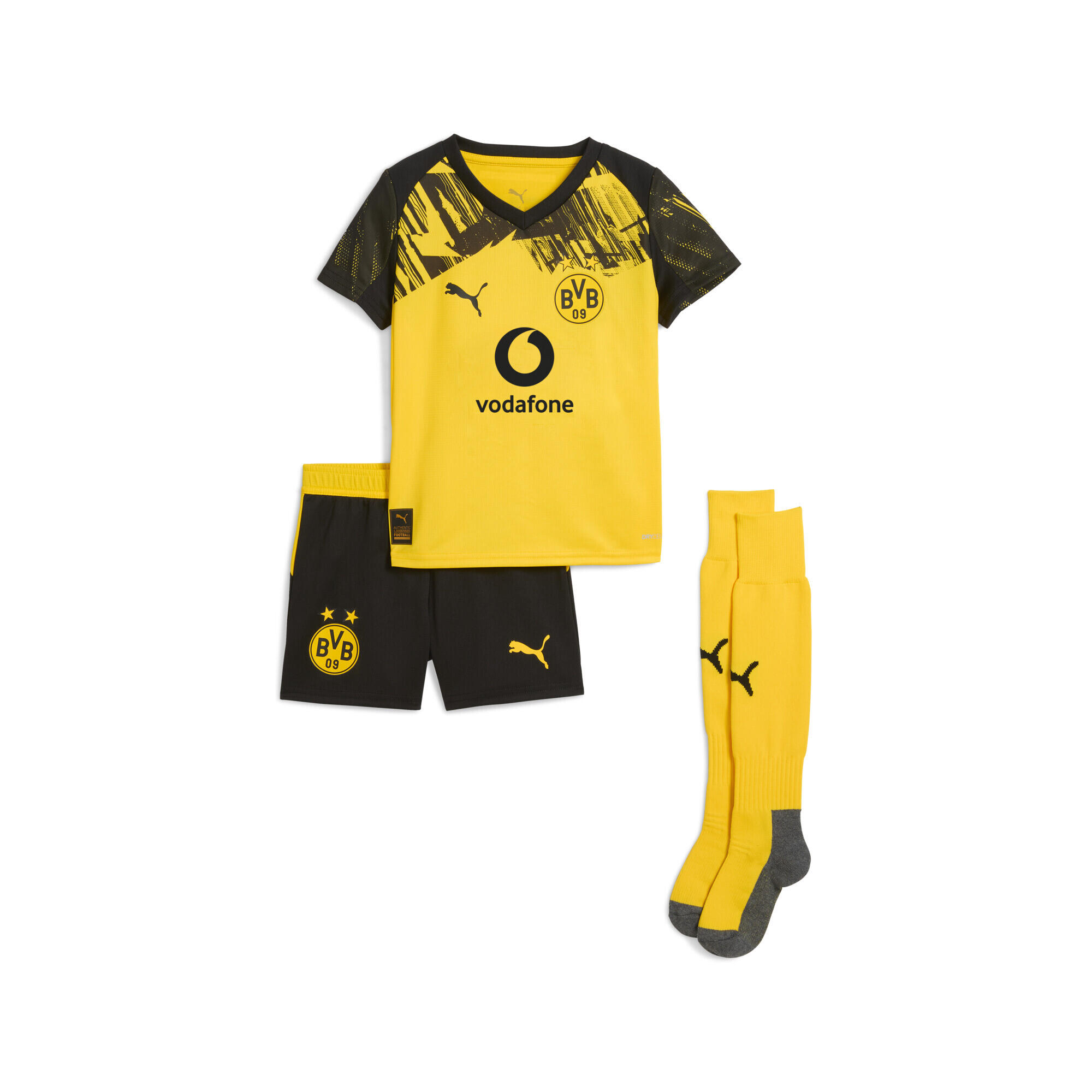 PUMA Borussia Dortmund 25/26 Heimtrikot Mini-Kit Kinder PUMA Faster Yellow Black