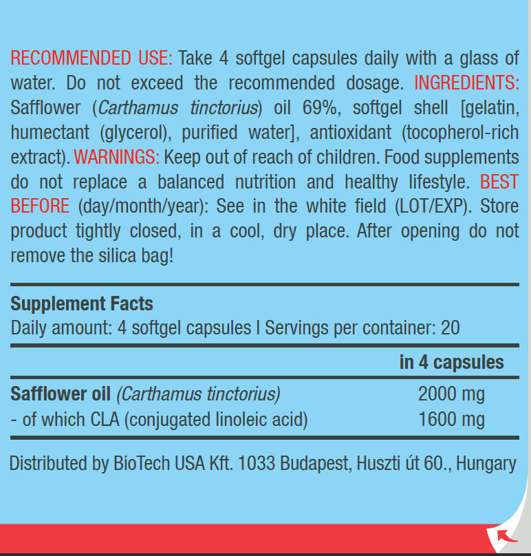 Acido linoleico coniugato - CLA 400 - 80 Capsule molli 3/5