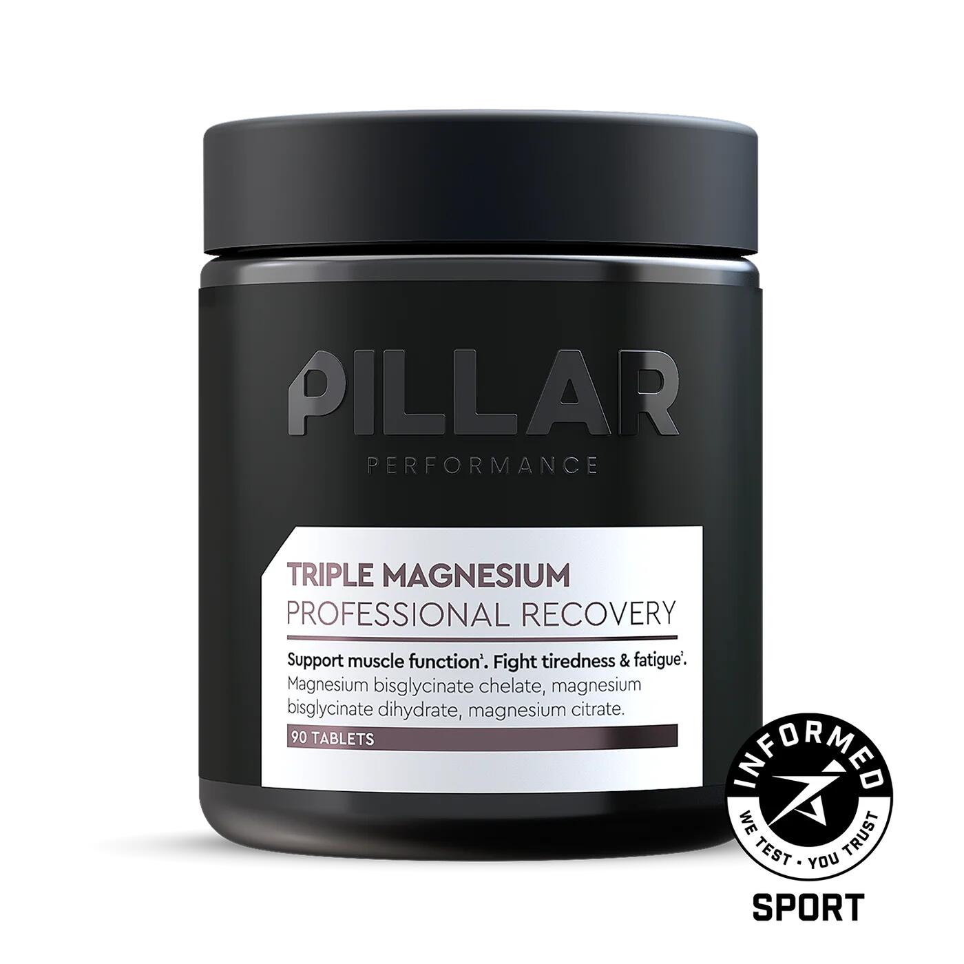 PILLAR PERFORMANCE Triplo Magnésio Comprimidos De Recuperação Profissional