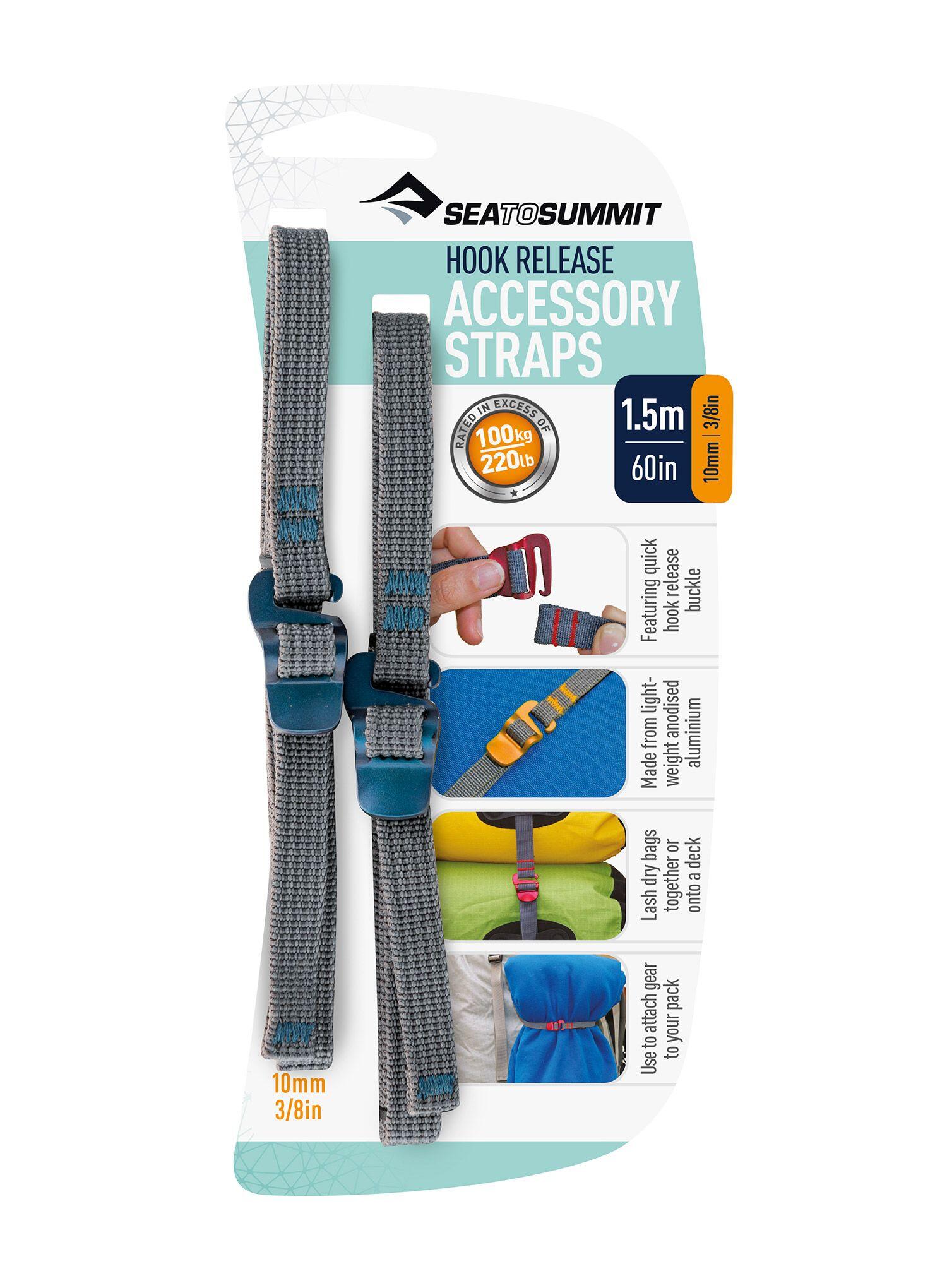 Sea to Summit Correias Acessórias com Gancho de Libertação - 10mm x 1,5m - Azul 2/7