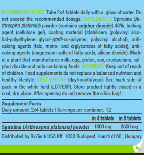 Spiruline - Spirulina - 100 Comprimés 3/5