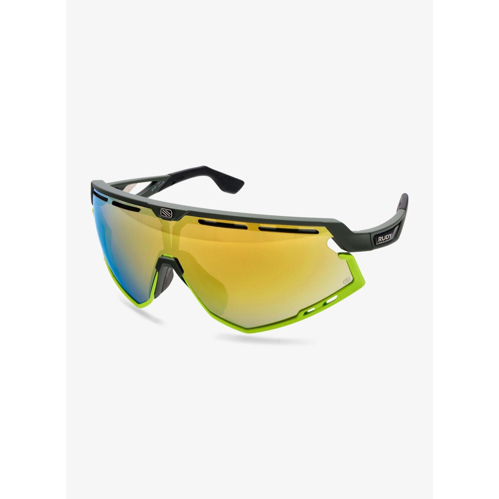 Okulary rowerowe Rudy Project Defender - multilaser yellow/olive matte