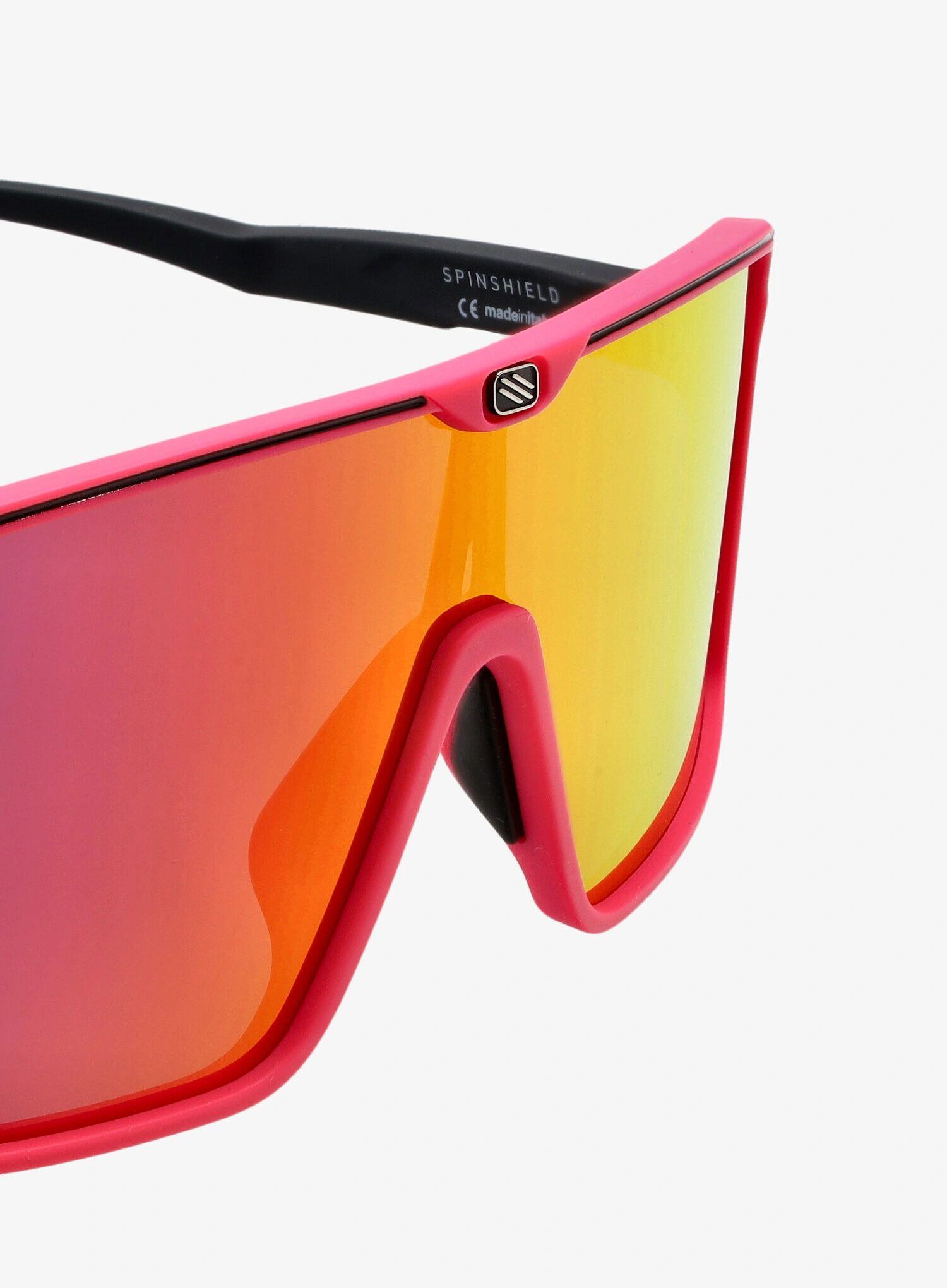Okulary rowerowe Rudy Project Spinshield - pink fluo/blk mat/multila red 6/7