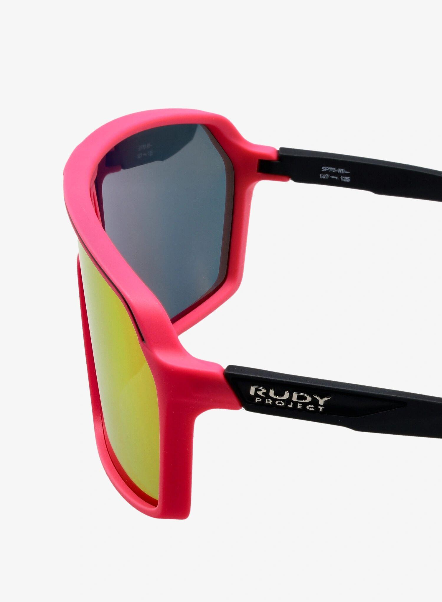 Okulary rowerowe Rudy Project Spinshield - pink fluo/blk mat/multila red 5/7