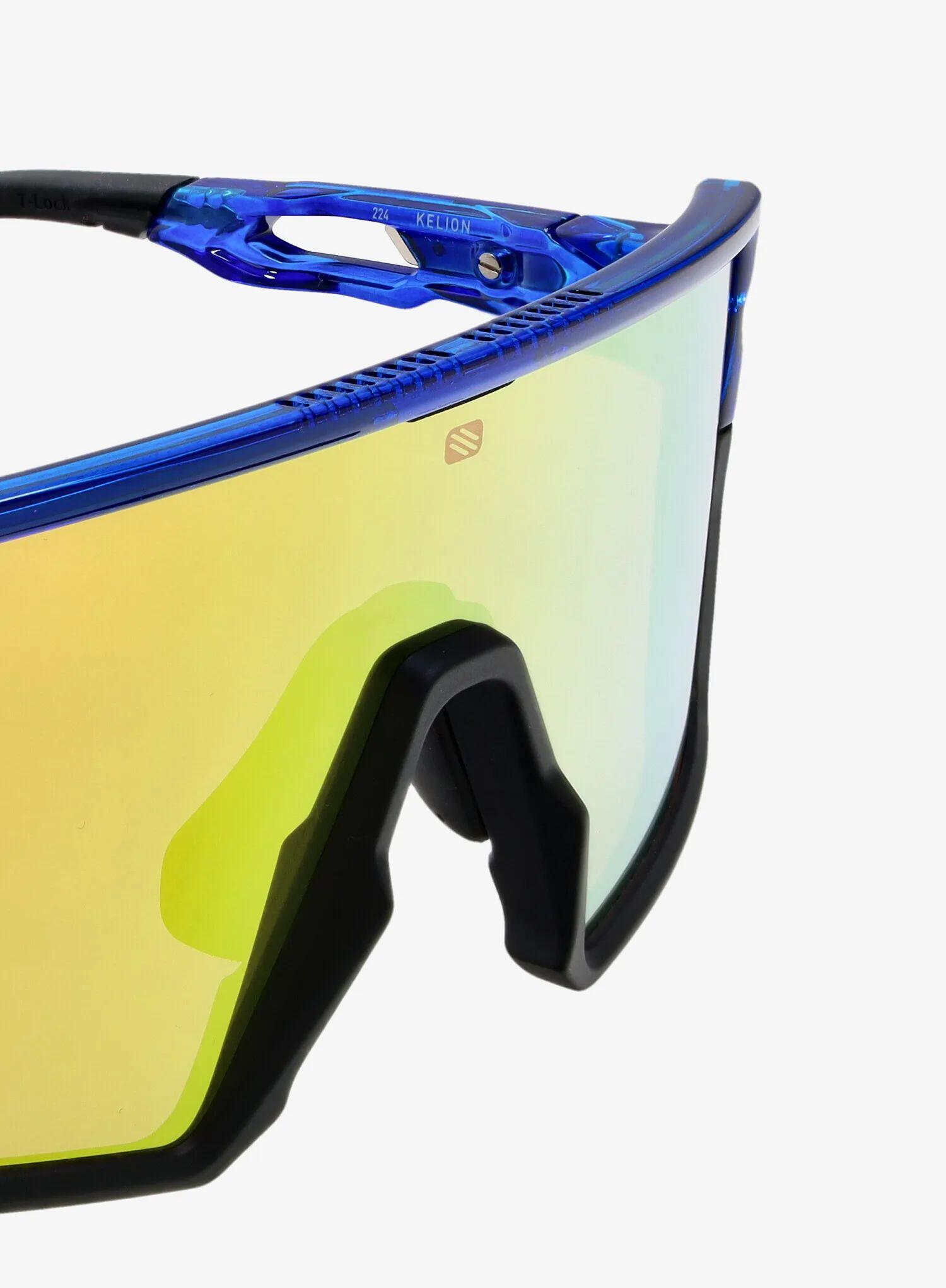 Okulary rowerowe Rudy Project Kelion - crystal blue/multilaser yellow 6/7