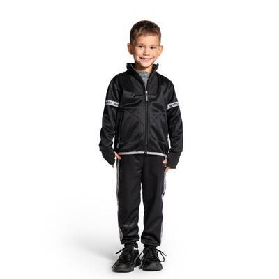 Joggingbroek fleece voor wandel kinderen zl4 zwart