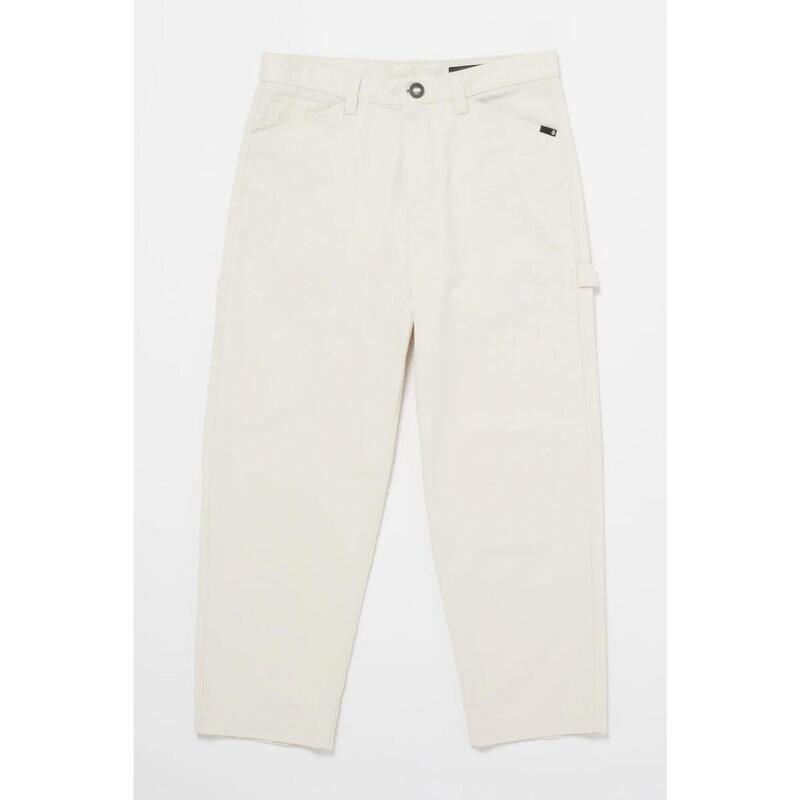 Pantaloni Volcom Kraftsman Jeans alb murdar